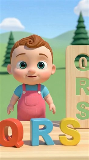 ABC Song for Kids (Q-S) | Fun Alphabet Nursery Rhyme | ABCD Learning Song #abcd #kidssongs #shorts