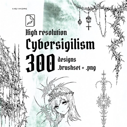 300x Ultimate Cybersigilism Pack | Procreate Stamps & High-res PNG | Neo Tribal Tattoo Flash | Y2K Gothic Stencil Bundle | Commercial Use - Etsy