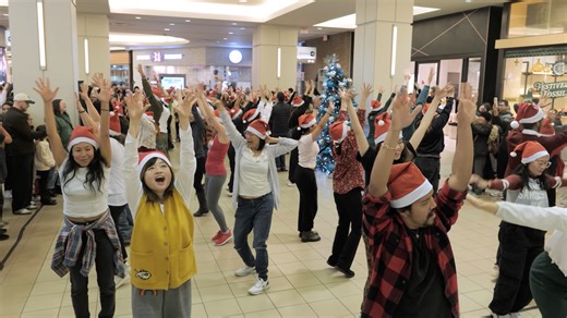 Watch: 100-person flash mob performs 'All I Want for Christmas is You' in Metro Vancouver mall