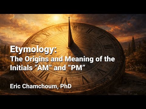 ETYMOLOGY: The Origins and Meaning of the Initials “AM” and “PM” | By Eric Chamchoum, PhD