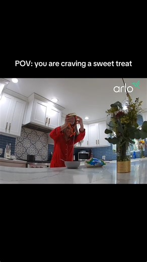 When your inner Buddy the Elf takes over… and the Arlo Essential Pan Tilt Indoor Camera catches the whole thing in 2K 🎥🍬🍝 #CaughtOnArlo | Arlo Smart Home