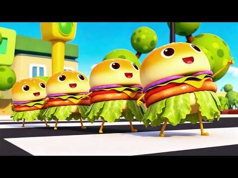 🔴LIVE | Learn Numbers with Four Little Hamburgers | Numbers Song | Preschool Songs | BabyBus