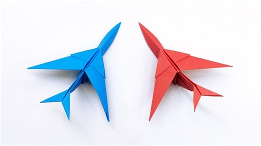 How to fold origami jet plane - Paper art and craft ideas - Handmade paper plane making ideas #Crafts #Origami #Airplane | DIY And Paper Crafts