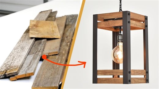 Making A Pendant Light from PALLETS! | DIY Creators