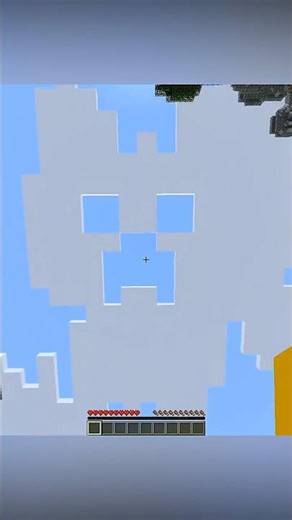 Creeper Face in the Clouds in Minecraft #minecraft