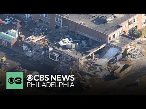 Aerial video shows extent of damage after nursing home explosion in Bucks County, Pennsylvania