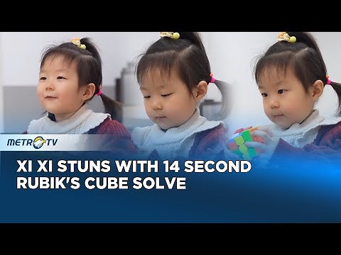 4 Years Old Xi Xi Solves Rubik's Cube in 14 Seconds Stunning Audiences