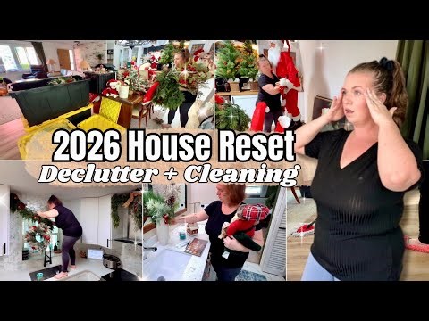 2026 Whole House Declutter + Clean With Me / Cleaning Motivation New Year House Reset