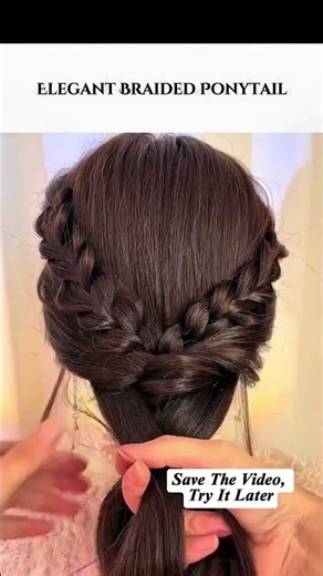 How to Create a Braided Crown Ponytail-Step-by-Step Wedding Hair Tutorial #BraidedPonytail #ootd