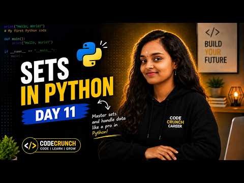 Learn Python Sets in just 5 Minutes| Day 11 | 100 Days of Python | Python daily coding challenge