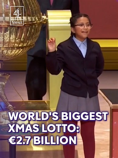 People across Spain have spent the morning glued to the television, watching school children sing out the winning numbers in the country's famous Christmas lottery. El Gordo, or 'The Fat One' has a total prize money of 2.7 billion euros, with the top prize of four million euros divided between many winners. Friends, family and colleagues often club together to buy the 20 euro tickets. #Lotto #ElGordo #Spain #C4News #channel4news