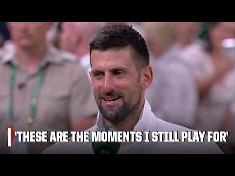 Novak Djokovic reacts to EPIC quarterfinal win over Felix Auger-Aliassime | 2026 Wimbledon
