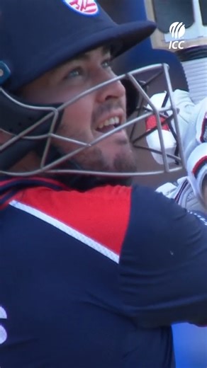 The ball flies off the bat of Andries Gous 🏏🇺🇸 #T20WorldCup #Cricket #CricketReels | ICC - International Cricket Council