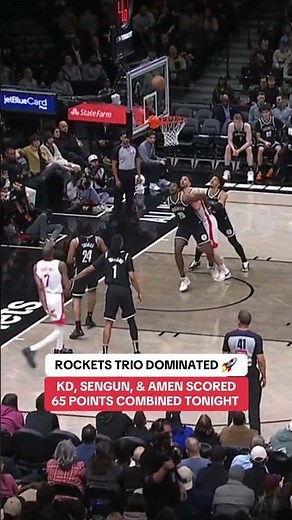 The Rockets trio showed out tonight in Brooklyn 🚀