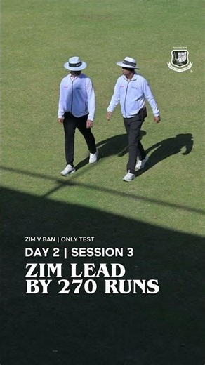 End of Zimbabwe's 1st Innings. Zimbabwe is bowled out for 410, taking a 270-run lead over Bangladesh