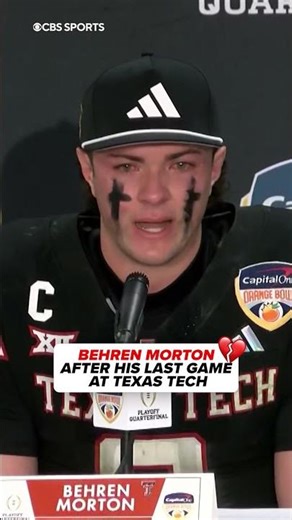 Heck of a collegiate career for Behren Morton #collegefootball #texastech