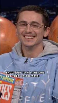 #TimothéeChalamet got on the cover of a #Wheaties box “by way of the arts” 😂 #FallonTonight