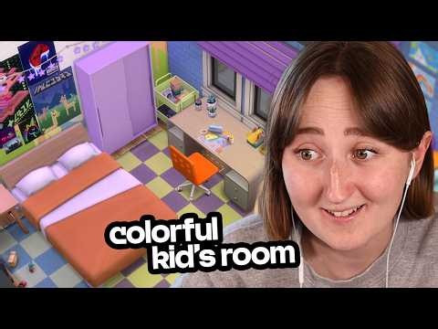 Building a *rainbow* kids room in The Sims 4!
