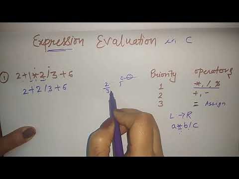 expression evaluation in c
