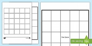 Blank Bingo Template