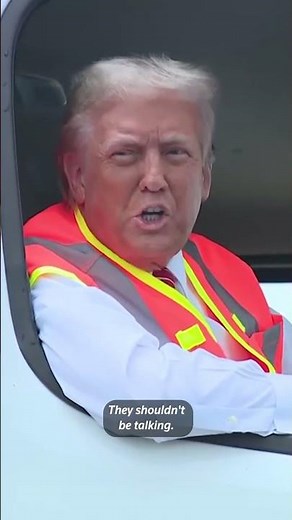 Trump boards garbage truck