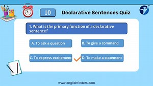 Declarative Sentences Quiz | English Finders