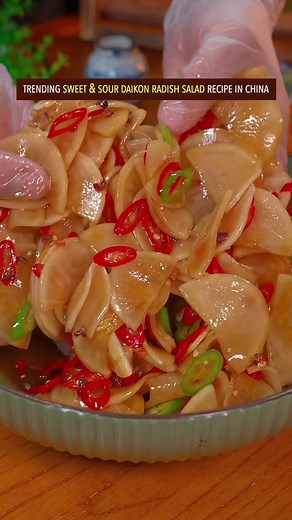 Sweet & Sour Daikon Radish Salad Recipe in China