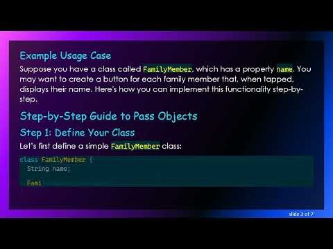 Can I pass an object as an argument to a widget in Flutter?