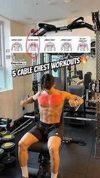 🔽 5 Cable Chest Exercises – Build Full Pecs! 🔽 #gymtips #fitnesstips #chest