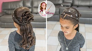 Aprende hacer este peinado elegante para fiesta. Es un peinado muy fácil de hacer y se ve hermoso. Lo hice pensando en todas las que me han estado pidiendo peinados para cabello suelto y también para las que me han pedido peinados para clausura y promoción 💗😙 | Aprendiendo Con Mary