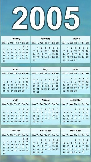 2005 Calendar