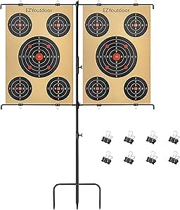 Amazon.com : EZYoutdoor Adjustable Target Stand, Multi Sizes Paper Targets, Sturdy and Easy to Assemble, Portable Shooting Target Stand for Shooting Range (45 Paper Targets) : Sports & Outdoors