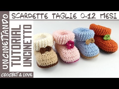 Crochet baby shoes (from 0 to 12 months) - Step by Step Tutorial