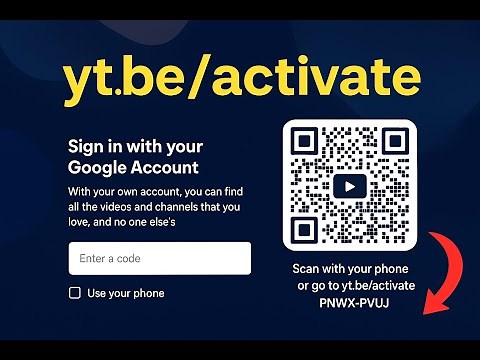 How to Sign In YouTube on TV | yt.be/activate Code Setup Guide