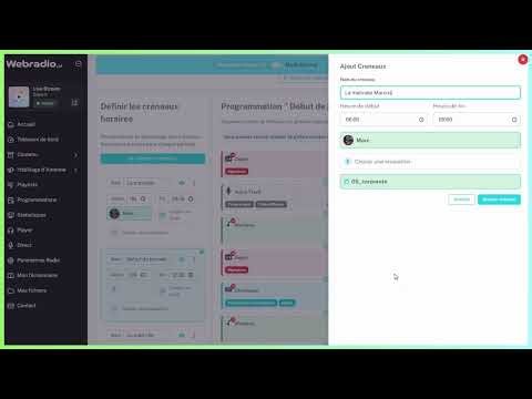 📅 Créer et gérer votre programmation radio | Tutoriel Webradio.ai