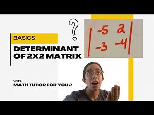 Determinant 2x2 matrix | with Math Tutor For You 2