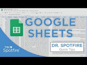 Using Google Sheets with Spotfire