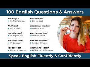 100 English questions and answers for Speaking English fluently || Basic English question answer