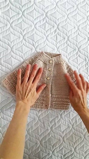 Baby Cardigan Knitting Pattern | Step-by-Step Pattern | Preview | Vitalina