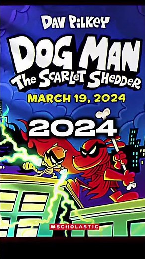 DOG MAN 12 COVER/TITLE REVEAL!!!! (Dog Man: The Scarlet Shedder) #shorts