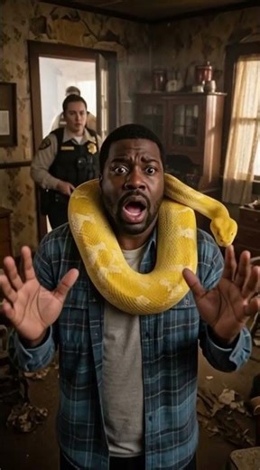 Giant Serpent Python Around Man's Neck Incredible Rescue #wildlife