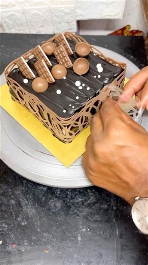 Trending square overload, chocolate cake #shorts #cake