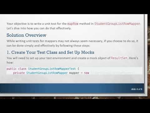 How to Effectively Write a Unit Test Case for Spring JDBC Template with RowMapper