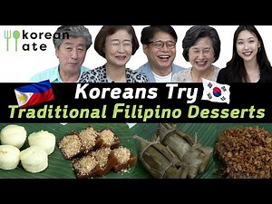Korean Grandparents Try Traditional Filipino Desserts for the First Time🇵🇭🇰🇷| Korean Ate