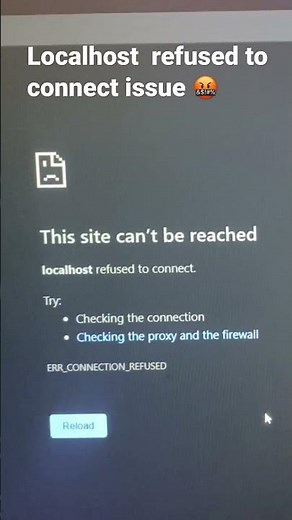 Localhost refused to connect issue 🤬