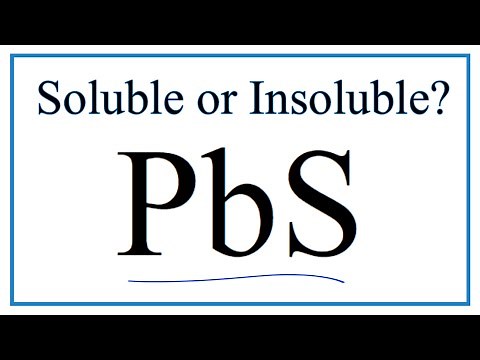 Is PbS Soluble or Insoluble in Water?