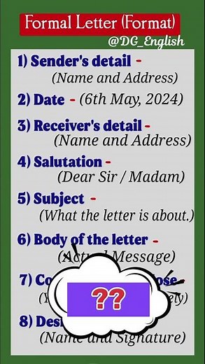 Formal Letter (Format) | How To Write A Letter | Tips (Points) For Writting Letter