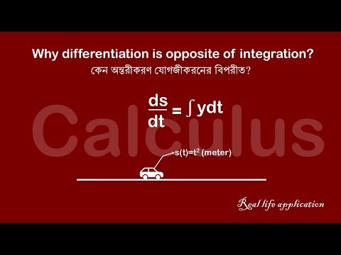 Differentiation is the opposite of integration. Calculus