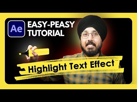 How To Create Highlight Text Effect In After Effects
