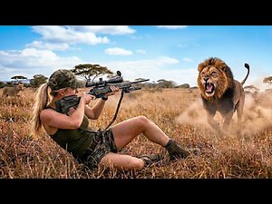 Lion Attack On Girl | Fearless Woman Stands Her Ground in the Most Dangerous Encounter Ever